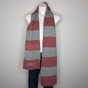 ✨3/$15 Founders Brewing Co red grey striped winter scarf OS
